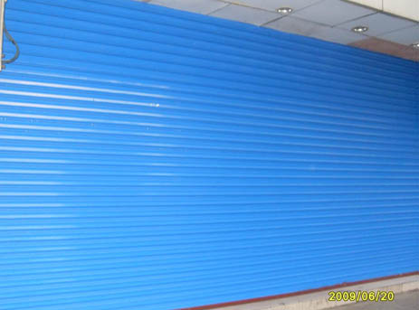 彩鋼板卷簾門（藍(lán)色）